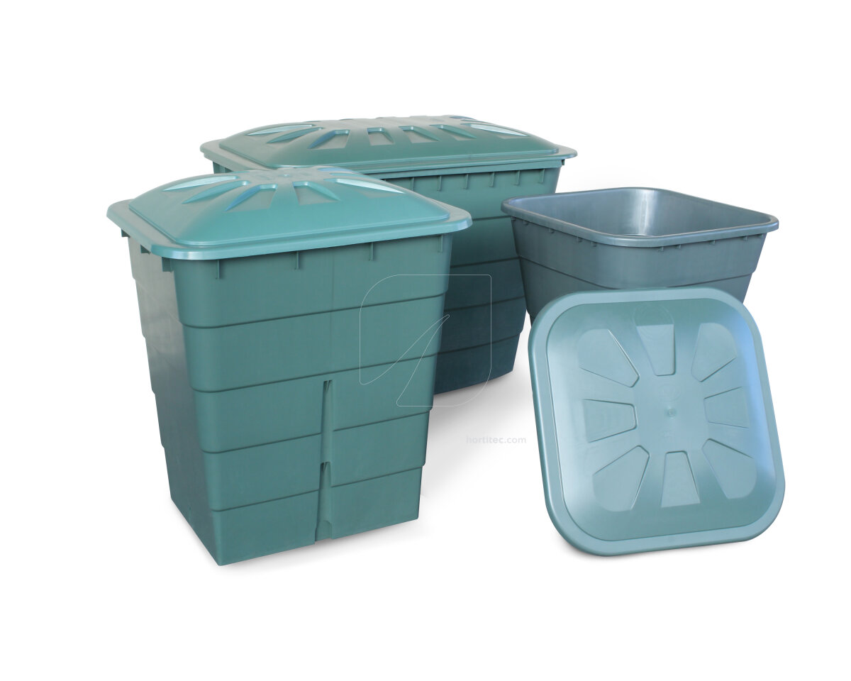 Deposito cuadrado verde 200 l (67 x 67 x 76 cm)