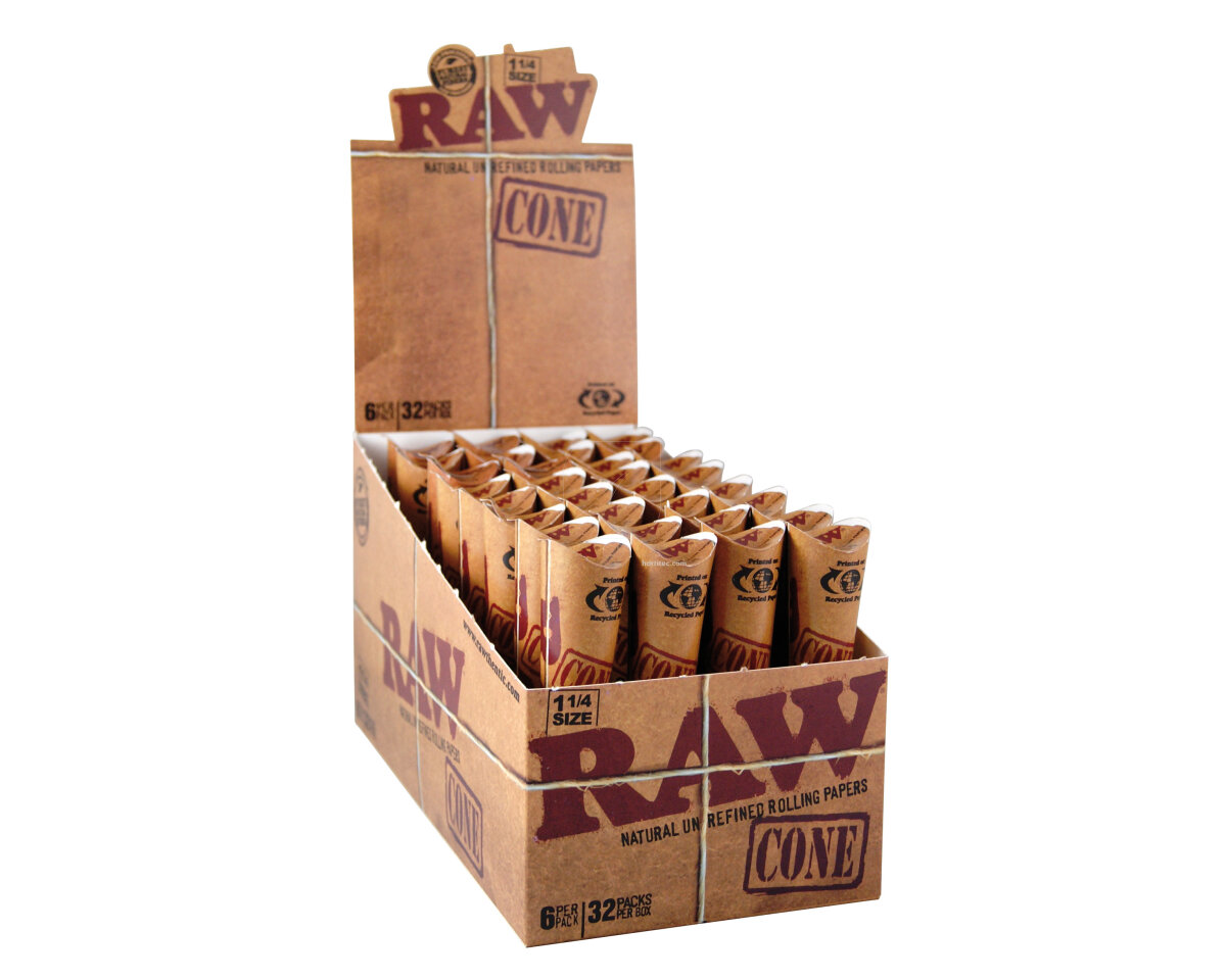 Papel cone 1 1/4 (6 uds) display 32 raw